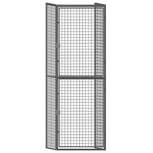 Wire Mesh Tenant Locker - 3'W x 5'D x 7'6"H Double Tier Starter with Open Top