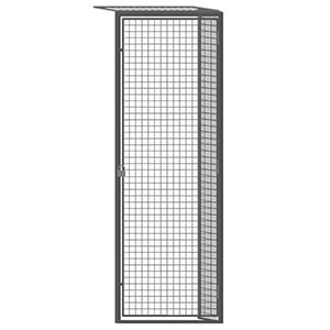 Wire Mesh Tenant Locker - 3'W x 5'D x 7'6"H Single Tier Adder with Ceiling