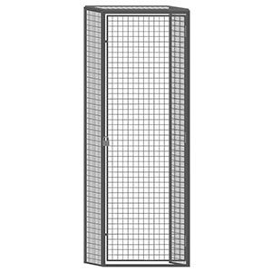 Wire Mesh Tenant Locker - 4'W x 4'D x 7'6"H Single Tier Starter with Ceiling
