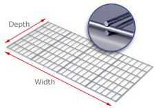 Wire Decking for Rivet Shelves, 18"d x 36"w, 500 Lbs. Cap.