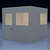 In-Plant Office - 8' x 8', 4 Walls, 2 Windows, Gray, with HVAC and Modular Wiring