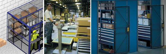 security cages and conveyor with lockout-tagout
