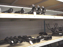 bulk storage rack with auto parts