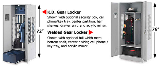 police gear lockers