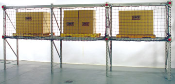 Pallet rack safety netting
