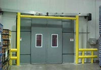 internal dock door with goal post protection