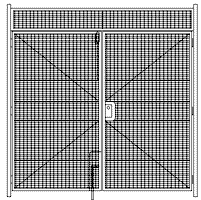 drawing of double door