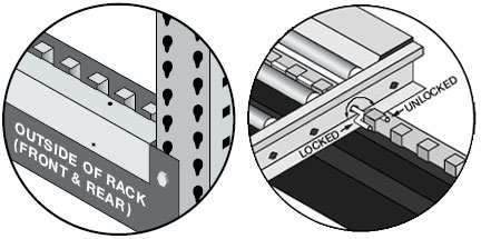 High Profile Carton flow track connections