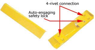 snap on pallet rack column protector