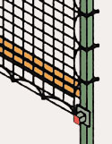 detail: flush mount safety netting