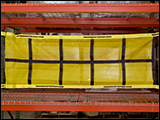 Pallet Rack Safety Straps with Fixed Mesh Panel