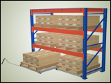 Floor Mounted Roll Out Pallets