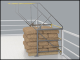 Pivot Safety Gates for Mezzanine Edge Loading
