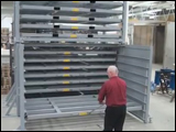 Combination Folding Roll-Out Rack with Sheet Stacker