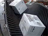Rotating Conveyor Flips Boxes 180 Degrees